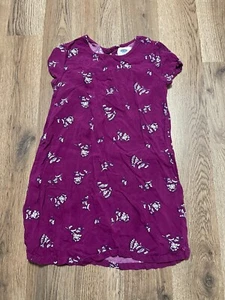 Old Navy Dress, Baby Girl's Size 5T, Purple White, Floral, Short Sleeve - Picture 1 of 9
