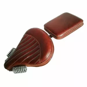 Pure Leather Front & Rear Saddle Seat For Royal Enfield Classic 350 UCE 500 EFI - Picture 1 of 2