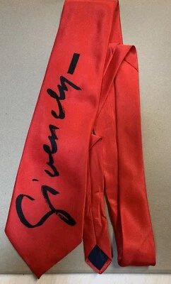 Corbata de cuello roja, diseños de Anthony, firma Givenchy, para hombre 57" elegante años 90 Foto 1 de 2
