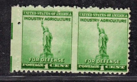 Perfectly Flawed- US EFO 1940 1c SN 899 MNH Error - Liberty Imperf - Cat $32.50 Cover