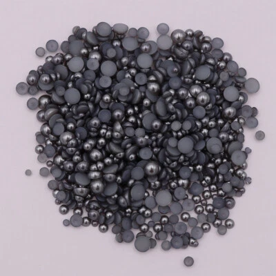 Perlas de imitación de ABS Medio redondo Espalda plana Cuentas acrílicas DIY para la fabricación de joyas Foto 1 de 4