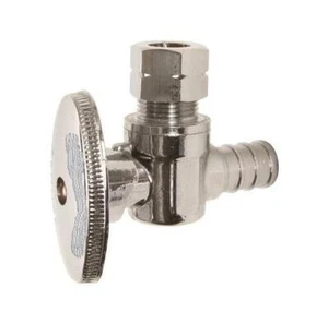Legend 1/2" PEX Widerhaken-Einsatz x 3/8" Kompression Chrom Winkel Anschlag T-581 SCHNELL! A37 - Bild 1 von 1