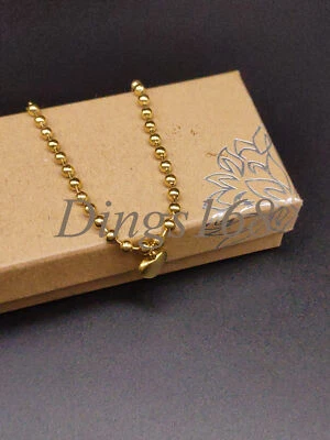 Brazalete de cadena de cuentas de corazón de 6+2 pulgadas y 3 mm relleno de oro amarillo de 18 quilates genuino de 12 mm x 10 mm Foto 1 de 4