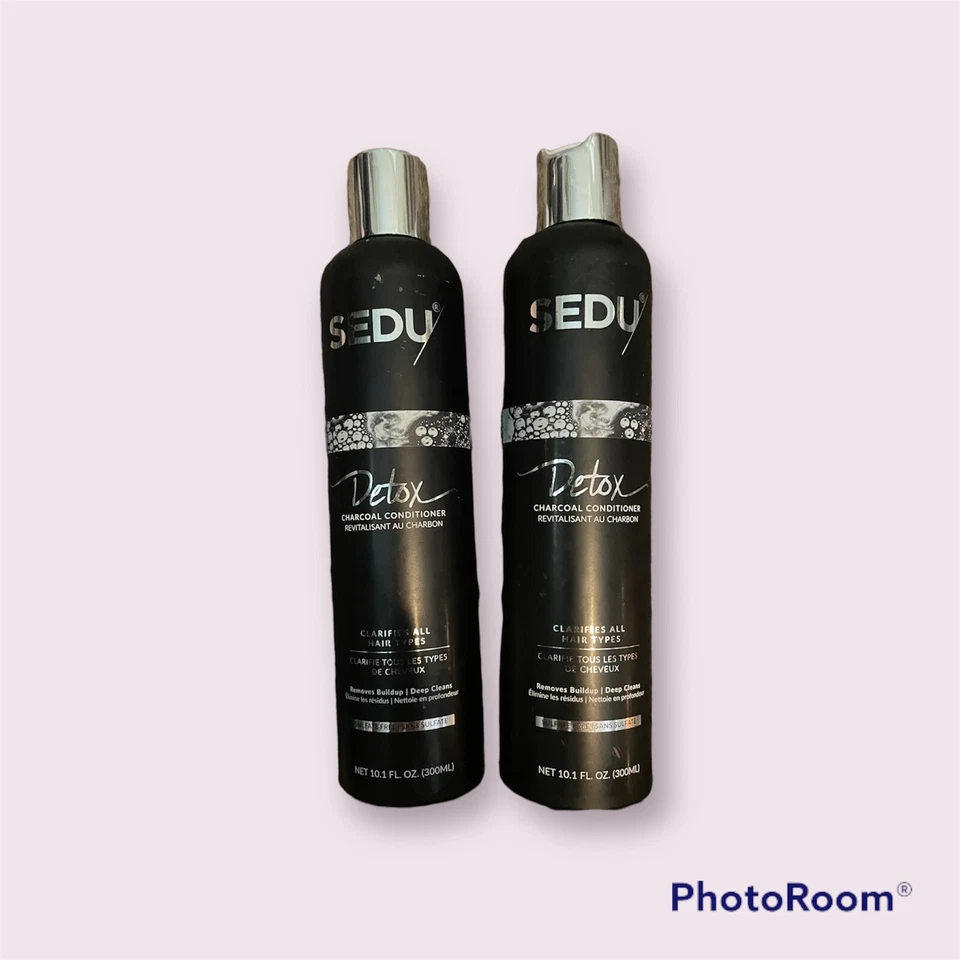 Paquete de 2 acondicionadores de carbón Sedu Detox clarificadores 10,1 oz elimina la acumulación difícil de encontrar Foto 1 de 1