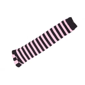 Black Pink Striped Women Knee High Toe Socks Size 2-8 - Picture 1 of 1