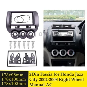 2 Din Radio Fascia for Honda Jazz Stereo Panel Dash Installation Trim Kit Facia - Picture 1 of 6