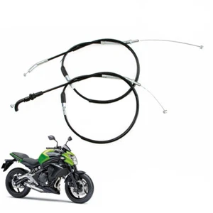 2PCS Throttle Cable Braided Fit For Kawasaki ER6N ER6F Ninja650 EX650 2009 -2016 - Picture 1 of 14