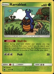 2x (SM04-007 PARALLEL FOIL) Karrablast (C) Pokemon SM Crimson Invasion Card # 7 - Picture 1 of 1