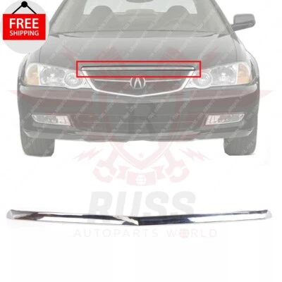 New Front Upper Grille Trim Chrome Fits 2002-2003 Acura TL 4-Door AC1217100 Foto 1 de 4