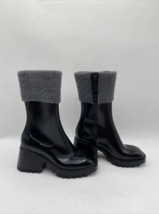 Women’s Chloé Betty PVC Sock Rain Boots Black Size 35 - Picture 1 of 7