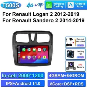 Radio de coche CarPlay reproductor multimedia GPS para Renault Logan 2 Sandero 2 2012-2019 - Imagen 1 de 31