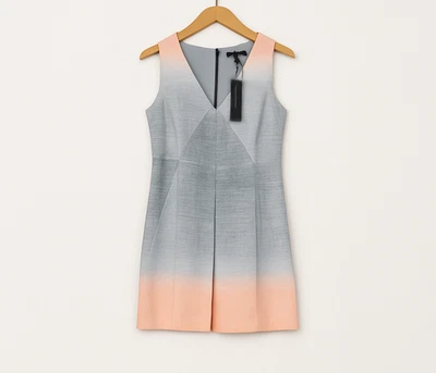 Vestido de cóctel Rachel Roy 12 sin mangas plateado melocotón línea A nuevo con etiquetas elegante evento Foto 1 de 4