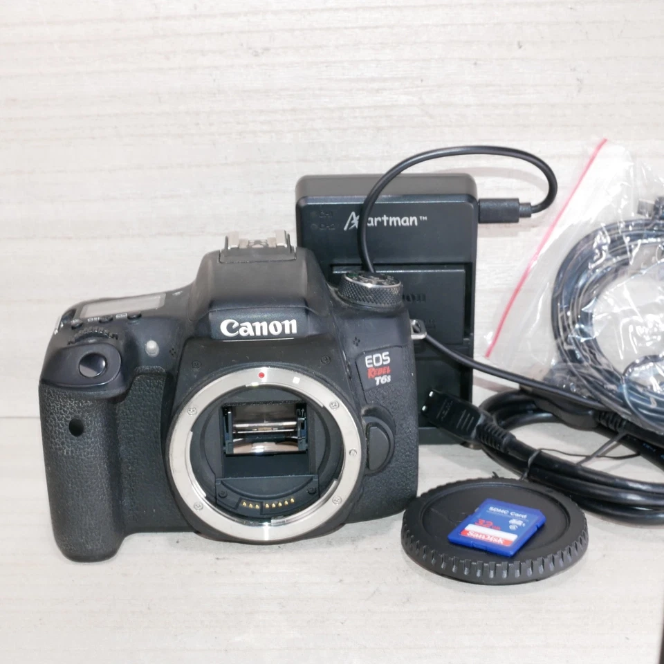 Canon EOS Rebel T6s 24.2MP Digital SLR DSLR Camera *TESTED* W CHARGER + 32gb SD - Image 1 of 4