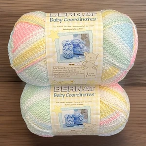 (2) Bernat BABY COORDINATES Ombre Garn BABY BABY #49306 blau rosa gelb grün - Bild 1 von 7