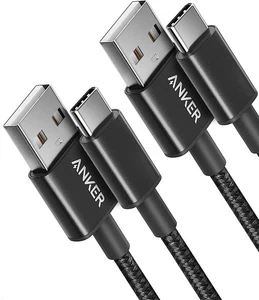 Anker Cable [2 Pack, 3FT], USB A to C for Samsung Galaxy S10 3ft  - Picture 1 of 7