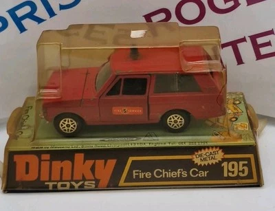 Vintage 1975 Dinky Toys 195 Range Rover Fire Chiefs Car in Original Bubble Box - Image 1 of 4