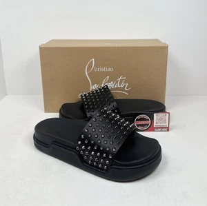 Taglia 42EU/9US - Scivoli divertenti per piscina Christian Louboutin Spikes🖤 indossati una volta! - Foto 1 di 9