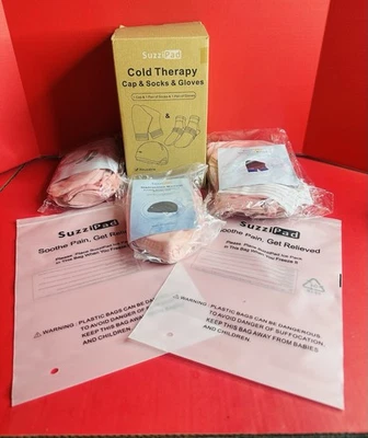 SuzziPad химиотерапии уход пакет SPI-0157-PK-S перчатки, носки, шляпа. Новый в открытой коробке - Изображение 1 из 4