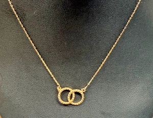 Sterling Forever 14K GoldPlated Sterling Silver Entwined Circles Necklace 18" - Picture 1 of 10