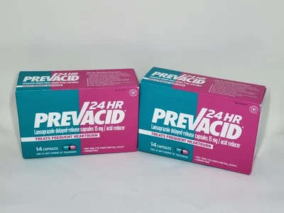 Reductor de ácido Prevacid 24 horas - 14 cápsulas - Paquete de 2 caducidad: 11/2025 Foto 1 de 2
