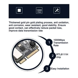 Mini Pci E Gigabit Ethernet Karte 1000Mbps Gold Pin Effiziente Wärmeableitun NTS - Bild 1 von 22