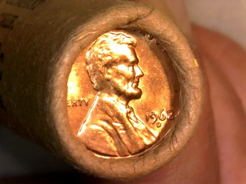 $$ 1962-D Lincoln Memorial Cents - (1) Roll-OBW- BU/ Uncirculated- W.F.B.!! Cover