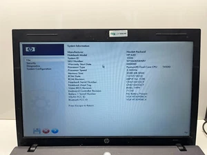 HP 620 Pentium T4500 @ 2.30 GHz 2GB RAM No HDD No OS No Battery - Picture 1 of 6