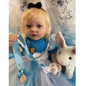 24" Finished Reborn Baby Toddler Doll Ayana Cute Girl Short Yellow Hair Handmade - Picture 1 of 3