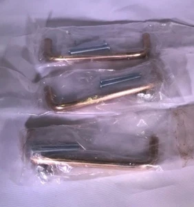 New Brass Drawer Handle Set Of 4 Handles Pulls Hardware Lot Pull Furniture  - Picture 1 of 3