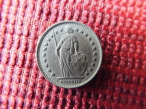 1 Franc / 1 Franken / 1 Fr. - 1968 - Suisse Schweiz Helvetia - Helvetia stehend - Bild 1 von 2