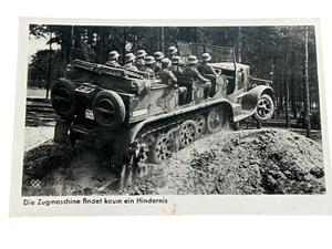 Rare 1940s German Wehrmacht pictorial Postcard with Sd. Kfz. 7 Halftrack vehicle - Picture 1 of 6