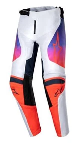 ALPINESTARS YOUTH RACER HOEN PANTS LIGHT GRAY HOT ORANGE BLACK - Foto 1 di 1