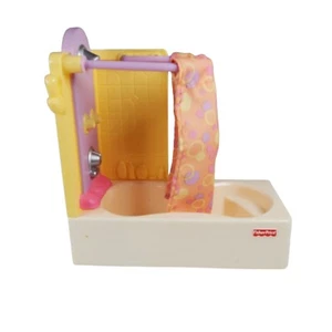 Fisher Price Loving Family Dollhouse Shower Bathtub Tub with Curtain Mattel 2006 - Picture 1 of 7