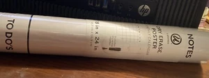 To Do’s Note Dry Erase Poster Monthly Calendar Includes Marker 17”x 24” #49 - Picture 1 of 5