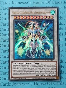 SUDA-EN039 Crystal Clear Wing Over Synchro Dragon Ultra Yu-Gi-Oh Card 1st New - Picture 1 of 4