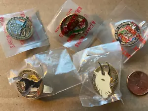 FUR RONDY RENDEZVOUS Tie Tac Small Pin Lot of 5 - 1985 1986 1987 1988 1989 - Picture 1 of 2