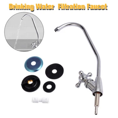 Kitchen Water Faucet 1/4 Inch Reverse Osmosis Drink Water Filter System Purifier - Image 1 of 4