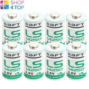 8 SAFT LS 14250 1/2AA 3.6V LITHIUM BATTERY BOBBIN CELL LiSOCl2 SIZE 1/2 AA NEW - Picture 1 of 3