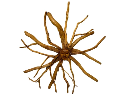 Огромная маска ручной работы Madusa Teak Tree Spirit SUN GODDESS резное лицо корень тика тики - Изображение 1 из 4