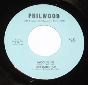 Jim Harshaw 7" 45 HEAR FUZZ ROCKABILLY Jacqueline PHILWOOD COUNTRY BOPPER - Picture 1 of 1