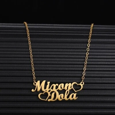 Heart Custom Name Necklace Gift for Her Personalized Any Name Pendant for Couple - Image 1 of 4