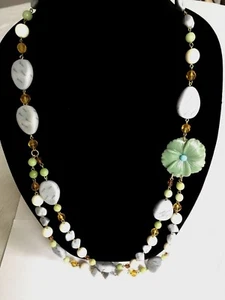 Collana ROBERT ROSE multi perline blu verde con prolunga - Foto 1 di 5