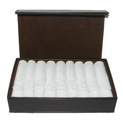 9 gorras Ralph Lauren blancas de colección nuevas sin usar para hombre con escudo caja de cuero sintético Foto 1 de 4