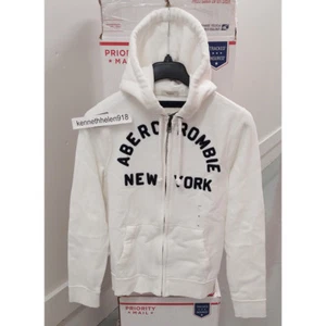 ABERCROMBIE & FITCH EAST RIVER TRAIL HOODIE SWEATSHIRTS WEISS HERREN GRÖSSE M, L - Bild 1 von 9