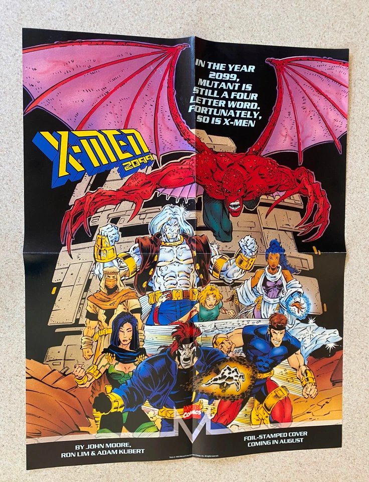 Pôster promocional X-MEN 2099 (1993 Marvel Comics) -- 17 x 22 - Imagem 1 de 1