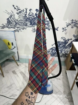 Corbata Polo Ralph Lauren hecha a mano, patrón a cuadros vintage Foto 1 de 4