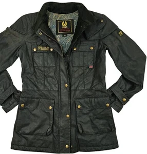 LO ÚLTIMO Chaqueta Para Mujer BELSTAFF @ BIKER GOLD LABEL Slim PARKA FORRADA NEGRA ENCERADA 44 M - Imagen 1 de 21