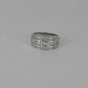 1Cttw White Round Cut Stone Mean's Wedding Band Ring Solid 925 Sterling Silver - Picture 1 of 5