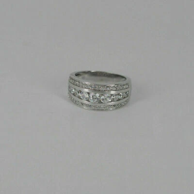1Cttw White Round Cut Stone Mean's Wedding Band Ring Solid 925 Sterling Silver - Image 1 of 4