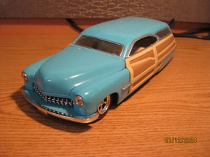 1/18 CUSTOM MERCURY "ELWOODY" WAGON IN BLUE BY HOT WHEELS, NO BOX - Picture 1 of 19